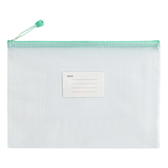 TOPRenddon Mesh Zipper Pouch, A4 Letter Size Mesh Bags with Zipper, Plastic Envelopes Zip File Document Bags, Storage Bags for Organization Puzzles Travel, File Jackets & File Pockets
