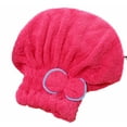 thumbnail image 1 of TOPRenddon Microfiber Hair Drying Towels Head wrap with Bow-Knot Shower Cap Hair Turban hairWrap Bath Cap for Curly Long & Wet Hair Gift for Women, 1 of 5