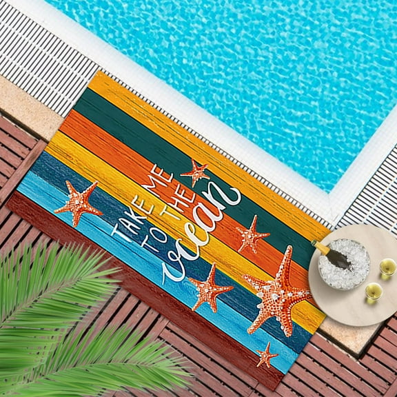 TOPRenddon Microfiber Thin Lightweight Beach Towel Sand Free Quick Dry Absorbent Compact Towels for Swimming Pool Camping Beach Accessories Large Easy Pack Travel Things for Vacation Essentials