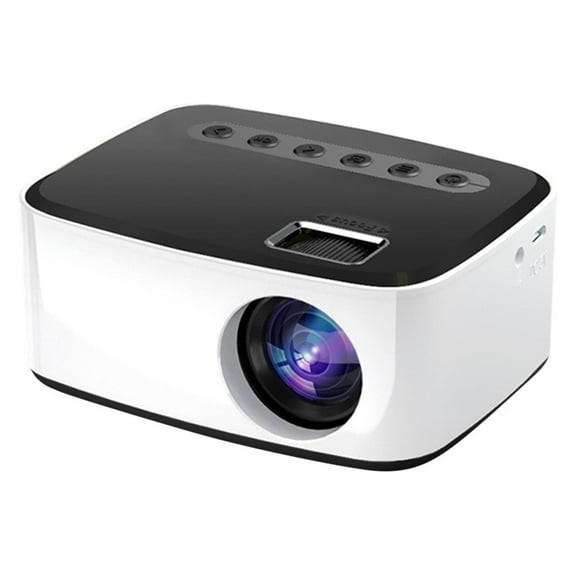 TOPRenddon Mini Projector, 1080P Full HD Supported Video Projector, Portable Outdoor Home Theater Movie Projector, Compatible with HDMI, USB, AV, Smartphone/Tablet/Laptop