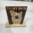 thumbnail image 1 of TOPRenddon Mother‘s Day Wooden Desktop Decoration Standing Heart Sign with Base Patterned Wood Plaque Mom Gift for Home Office Desk Table 5.9x5.9 Inch, 1 of 6