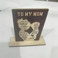 thumbnail image 1 of TOPRenddon Mother‘s Day Wooden Desktop Decoration Standing Heart Sign with Base Patterned Wood Plaque Mom Gift for Home Office Desk Table 5.9x5.9 Inch, 1 of 5