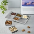 thumbnail image 1 of TOPRenddon Nut and Candy Serving Tray, Divided Snack Serving Bowls, Plastic Compartment Appetizer Food Display Dish Platter with Lid Tray and Handle for Fruit Dessert Nuts Snacks Candy Chip Dip, 1 of 6
