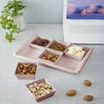 thumbnail image 1 of TOPRenddon Nut and Candy Serving Tray, Divided Snack Serving Bowls, Plastic Compartment Appetizer Food Display Dish Platter with Lid Tray and Handle for Fruit Dessert Nuts Snacks Candy Chip Dip, 1 of 1
