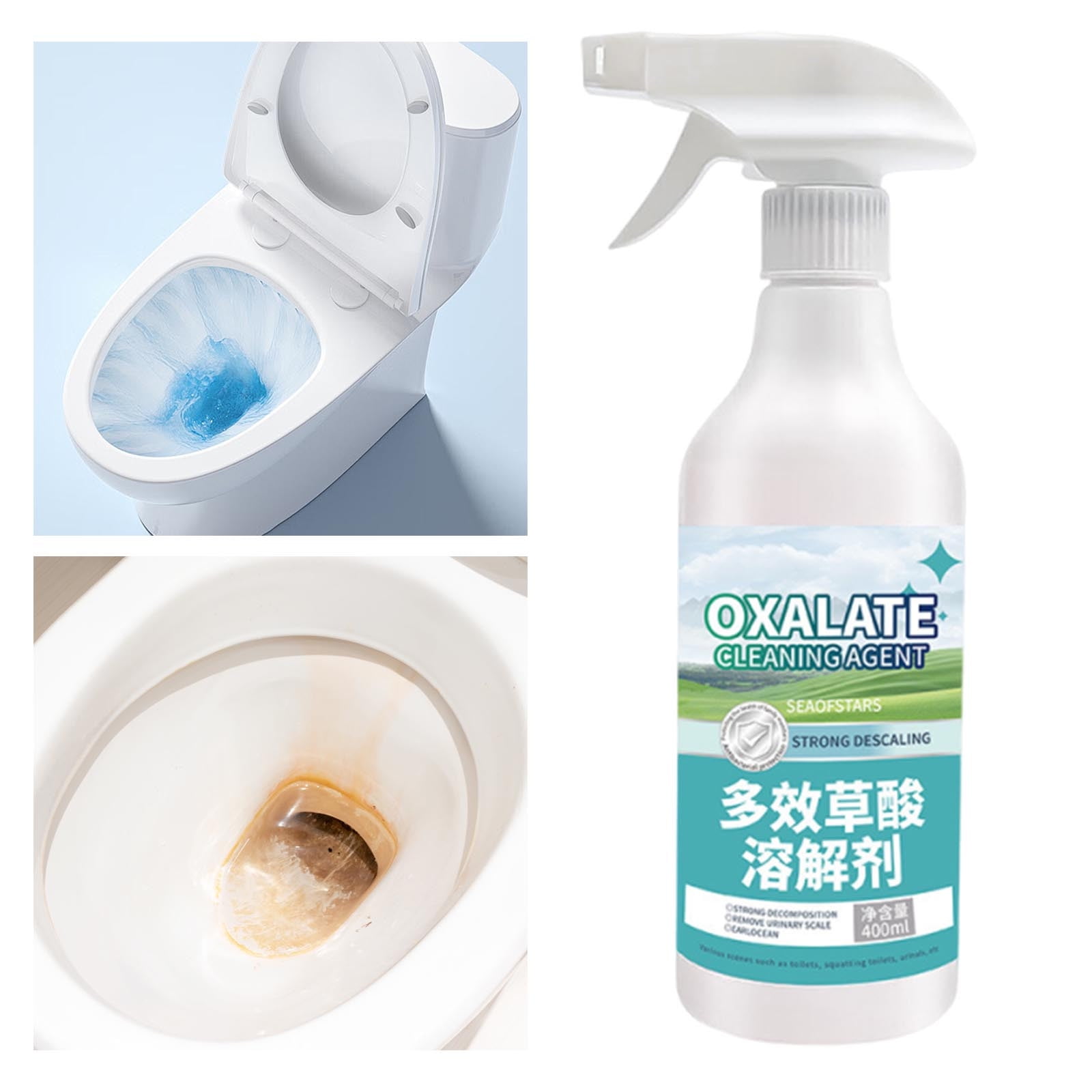 TOPRenddon Oxalic Acid Descaler 400ml – Hard Water Stain Remover for ...