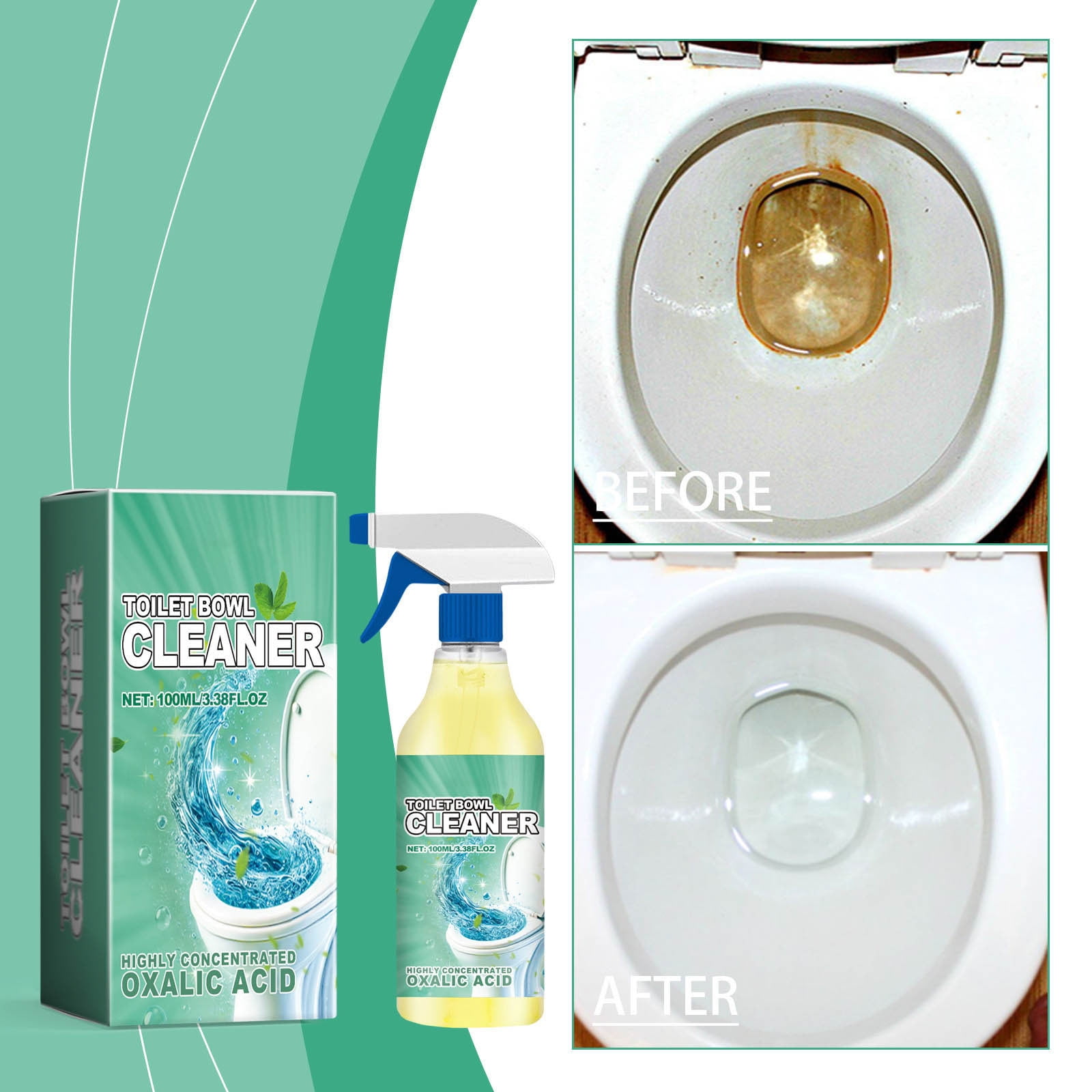 TOPRenddon Oxalic Acid Toilet Bowl Cleaner – High Concentration ...