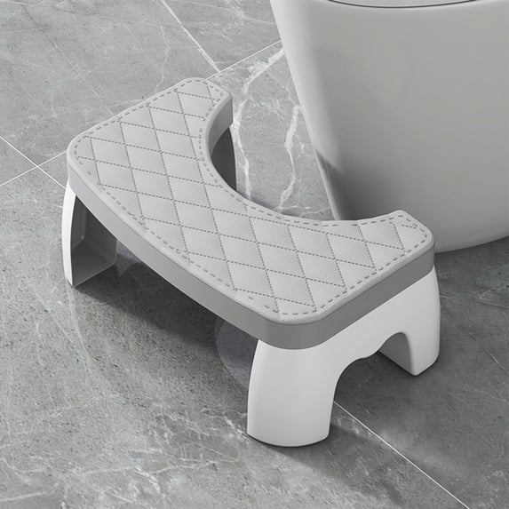 TOPRenddon PP Toilet Stool, Squatting Potty Step Stool, Foldable Stackable Bathroom Assistance Step, Fits All Toilets, Multi-Functional Home Bathroom Step Stool