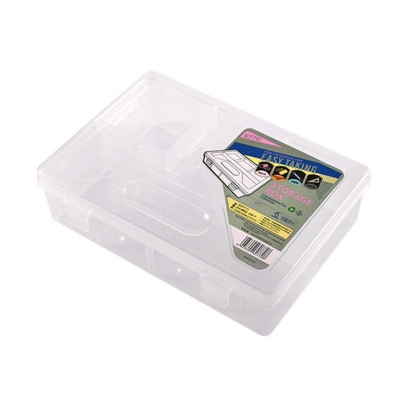 TOPRenddon Plastic Hobby Art Craft Supply Organizer Storage Containers with Latching Lid，Plastic Pencil Boxes Stackable Design, Supply Boxes for Classroom,1 Pack