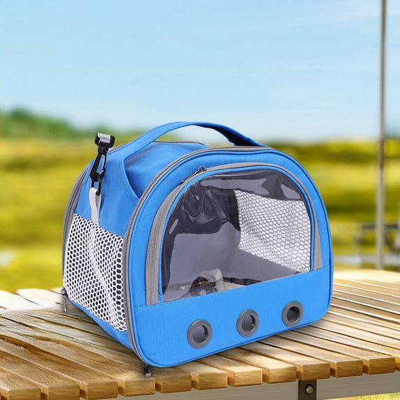 TOPRenddon Portable Breathable Bird Carrier Backpack, Foldable Travel Cage for Parrots Hamsters, Airline Approved Pet Carrier with Ventilated Mesh & Security Zippers for Vet Visits Outdoor Adventures