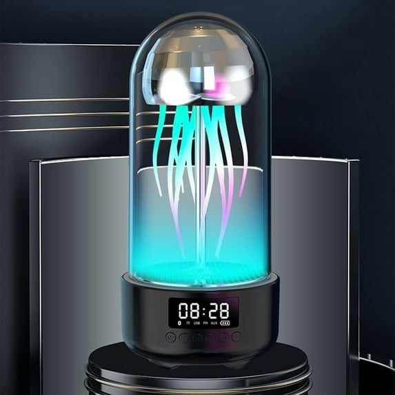 TOPRenddon Portable & Durable Bluetooth Speaker Wireless, Luminous Jellyfish Wireless Bluetooth Speaker Colorful Vibe Breathing Light Outdoor Sound Night Light