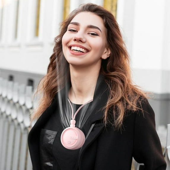 TOPRenddon Portable Hanging Neck Fan,Personal Fans For Your Neck Wearable Cooling Fan Neck Air Conditioner For Travel Sports Walking - Outdoor Working