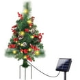thumbnail image 1 of TOPRenddon Prelit Christmas Tree, Frosted Urn Filler with Solar Operated LED Lights, Small Christmas Trees Outdoor for Porch and Pathway, 1 of 6