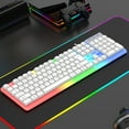 thumbnail image 1 of TOPRenddon RGB Backlit Gaming Keyboard – Mechanical Feel Wired Keyboard, Anti-Ghosting & Spill-Resistant Design for PC/PS5/Fortnite Streaming Setups, 1 of 6