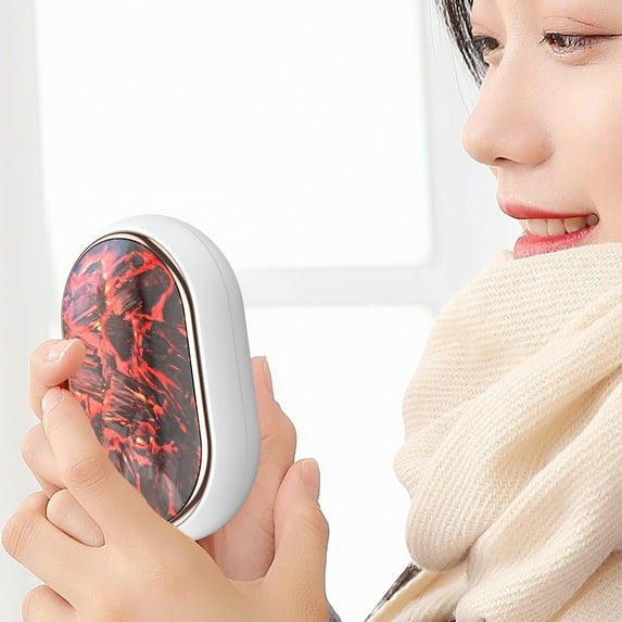 TOPRenddon Rechargeable Hand Warmer,40℃~60℃ Electric Hand Heater, Double-Sided Heating, USB Quick Charge, Portable Pocket Hand Warmer for Outdoor, Golf, Raynauds - Winter Gift