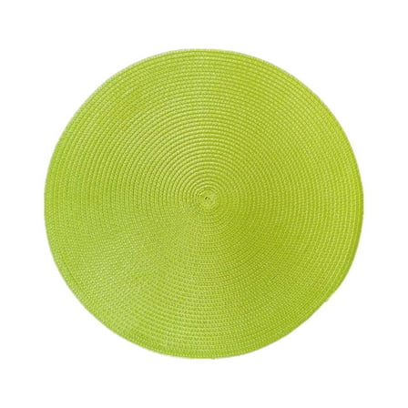 TOPRenddon Round 18cm Woven Placemats Set - Heatproof & Oil Resistant Table Mats for Dining, Coffee Tables, Restaurants (PP Non-Slip Washable Home Decor)