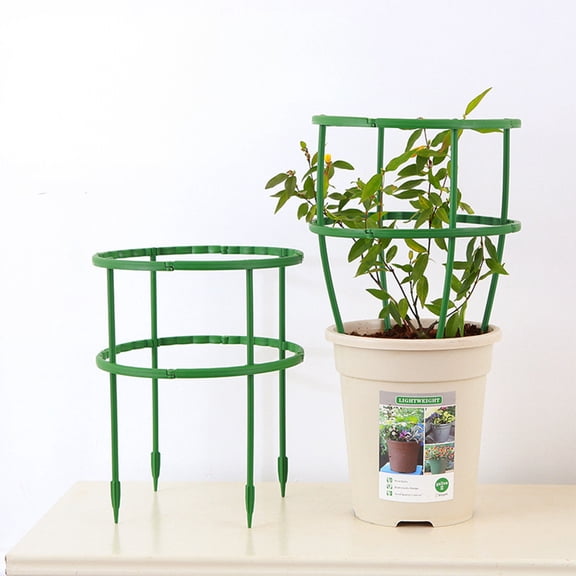 TOPRenddon Semi-Circular Steel Core Flower Support Pole, 3-Set Christmas Cactus Climbing Stand, Rust-Resistant Garden Bonsai Tool for Flowers/Vegetables Vines