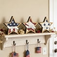 thumbnail image 1 of TOPRenddon Set of 3 Patriotic Wooden Star Decor Layered Red White Blue Star Ornaments for 4th of July Independence Day Memorial Day Table Centerpiece Wall Hanging Shelf Mantel, 1 of 6