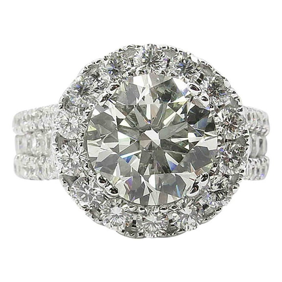 TOPRenddon Shiny Heart-shaped Diamond Ring 3 Claw Pillow Cushion Cubic Zirconia Ring Eternal Diamond Halo Engagement Bridal Wedding Ring Size 5-11