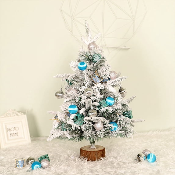 TOPRenddon Small Christmas Tree with Light, Tabletop Artificial Mini Christmas Tree Decorations with Holiday Ornaments for Home Indoor Fireplace Mantel Xmas Decor