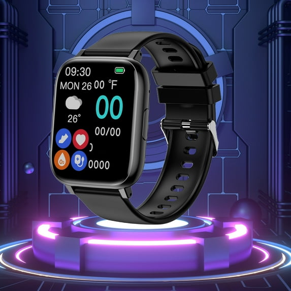TOPRenddon Smart Watch, Smart Sports Watch HD Smart Bracelet Advanced Bluetooth Calling and Extra Long Battery Life Customised Dials with Multiple Patterns 1.77-Inch HD Display Smart Watches for Men