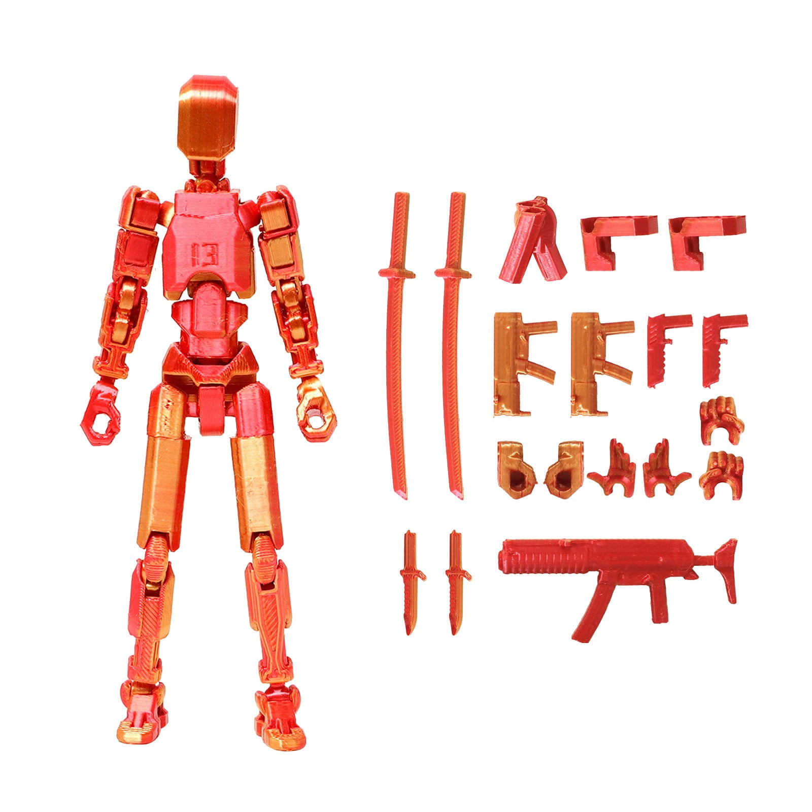 toprenddon-t13-action-figure-3d-printed-multi-jointed-movable-robot-creative-toys-with-various-accessories-as-nimble-as-a-real-person-unlimited-creativity-walmart-com