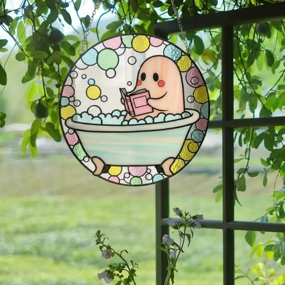 TOPRenddon The Ghost Of Bathing Time Reader's Halloween Decoration