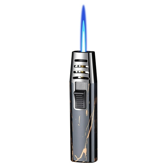 TOPRenddon Torch Lighter Butane Lighter Refillable Jet Flame Torch Lighters Windproof Gas Long Torch Lighter Adjustable Butane Pen Lighter for Candles Grill BBQ Stove Camping(Gas Not Included)