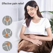 TOPRenddon USB Heated Blanket - 3-Temperature Electric Throw for Office/Car/Travel | Machine Washable Flannel Heating Pad for Shoulders, Back & Leg Pain Relief