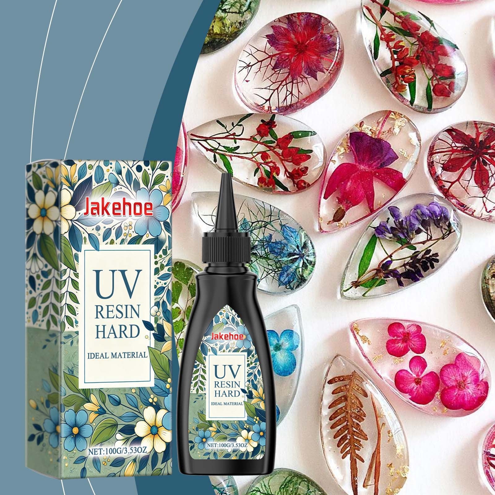 TOPRenddon UV Resin 120g Crystal Clear Ultraviolet Curing Hard Type Glue Epoxy Resin