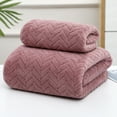 thumbnail image 1 of TOPRenddon Velvet Spun Bath Towel Set – Super Absorbent 2-Piece Soft Towels for Spa, Gym & Home, Machine Washable (75x35cm & 70x140cm), 1 of 6