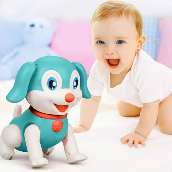 TOPRenddon Walking Electronic Dog Puppy Plush Toy, Interactive Animated Puppy Funny Plush Toys Tail Wagging Dog Puppy Stuffed Animal Birthday Gifts for Kids