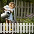 thumbnail image 1 of TOPRenddon White Plastic Garden Fence - 20" Tall Decorative Lawn Edging for Flower Beds | Weatherproof Picket Fence Border Panels, 1 of 6