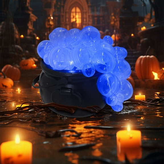 TOPRenddon Witch Jar Bubble Pot Set, Luminous Witch Jar Halloween Decoration Ornament Party Ornament Halloween Decoration Indoor Bubble Pot Set