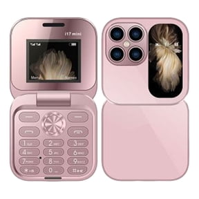TOPRenddon i17 PRO Mini Flip Mobile Phone,Foldable Cell Phone with FM Radio Speed Dial Vibration,2 SIM Card Small Display Foldable Cell Phone,Easy to Use,Gift for Father's Day/Mother's Day