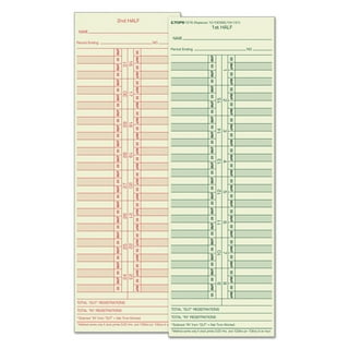 Time Clock Cards, Replacement for 3200, One Side, 3.5 x 10.5, 500/Box Time Clock Cards, Replacement for 3200, One Side, 3.5 x 10.5, 500/Box