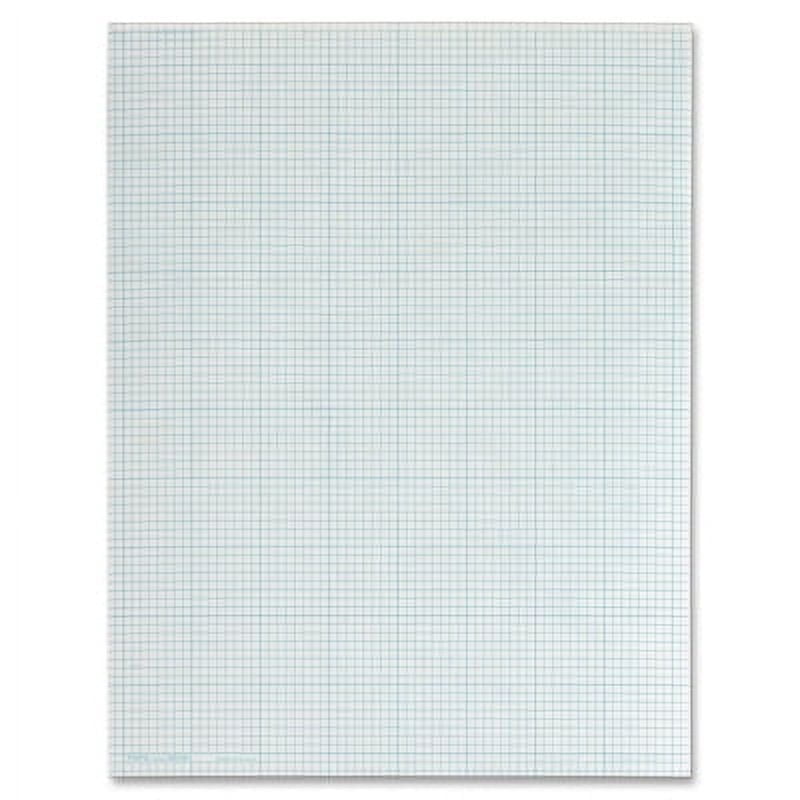 TOPS™ Cross Section Pads, Cross-Section Quadrille Rule  10 Sq/in, 1 Sq In 1 Sq In 50 White 8 5 X 11 Sheets