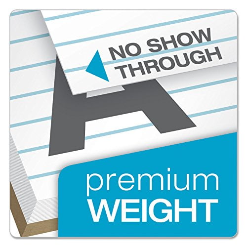 TOPS 63910 Docket Ruled Perforated Pads, Legal/Wide, 5 x 8, White, 50 Sheets, Dozen