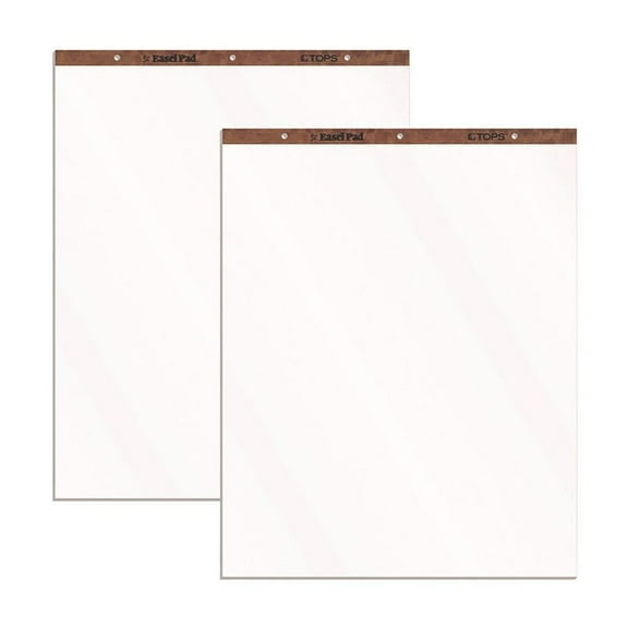 TOPS 7903 27 in. x 34 in. Unruled Easel Pads - White (50 Sheets/Pad, 2 Pads/Carton)