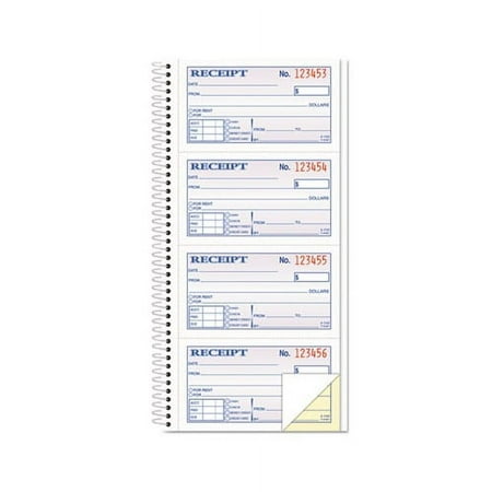 TOPS, Carbonless 2-Part Money Receipt Book, 200 / Each, Canary, White, TOP4161