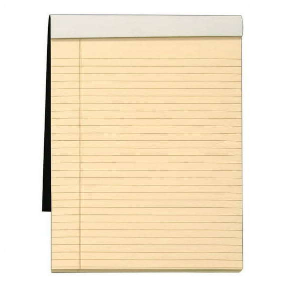 TOPS™ Docket Gold™ Premium Writing Pad, 8 1/2" x 11 3/4", Legal Ruled, 70 Sheets, Ivory