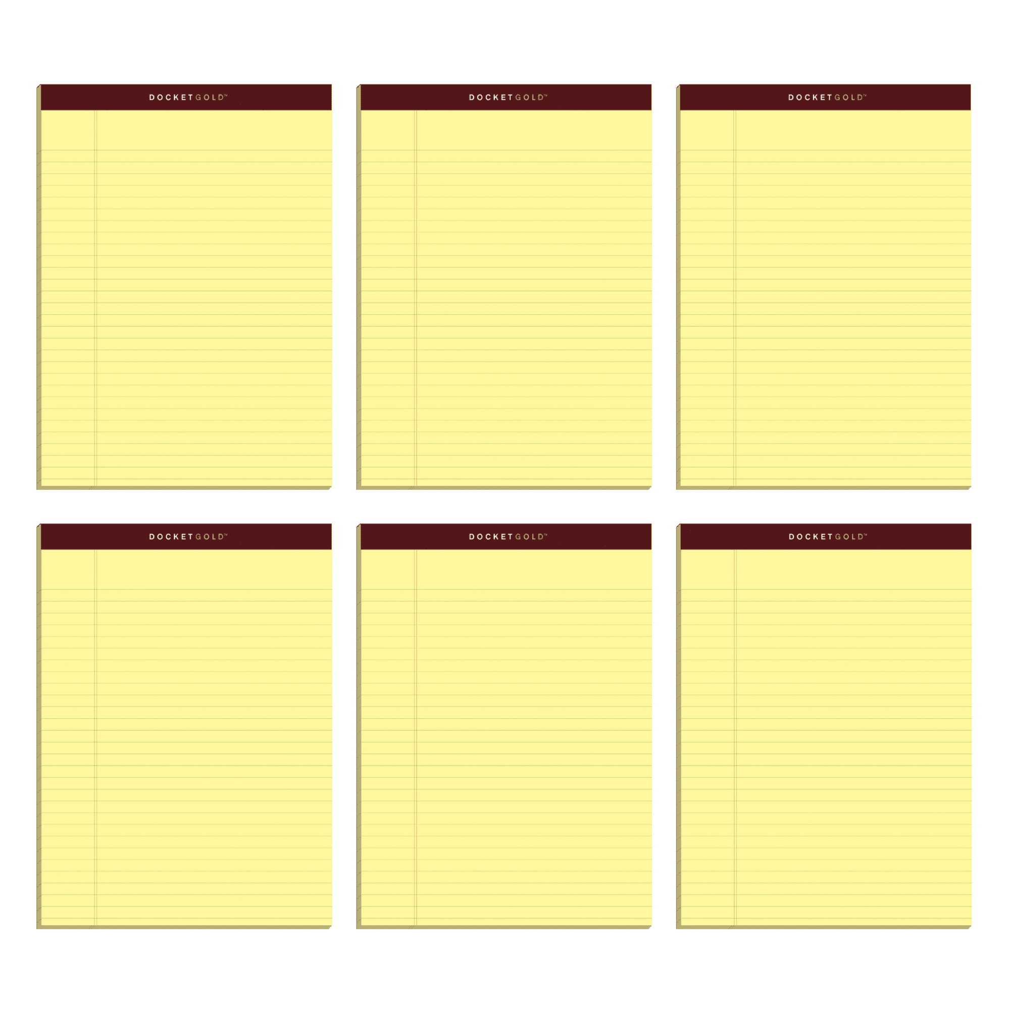 "TOPS Docket Gold Office Supplies, Premium Lined Writing Pads, 8.5"" x