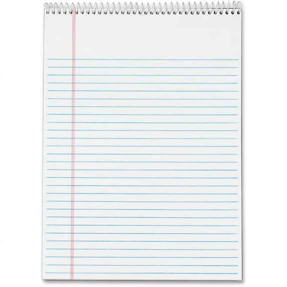 TOPS Docket Wirebound Legal Writing Pads - Letter - 70 Sheets - Wire Bound - 0.34" Ruled - 16 lb Basis Weight - 8 1/2" x 11" - 11" x 8.5" - White Paper - Perforated, Hard Cover, St | Bundle of 5 Packs