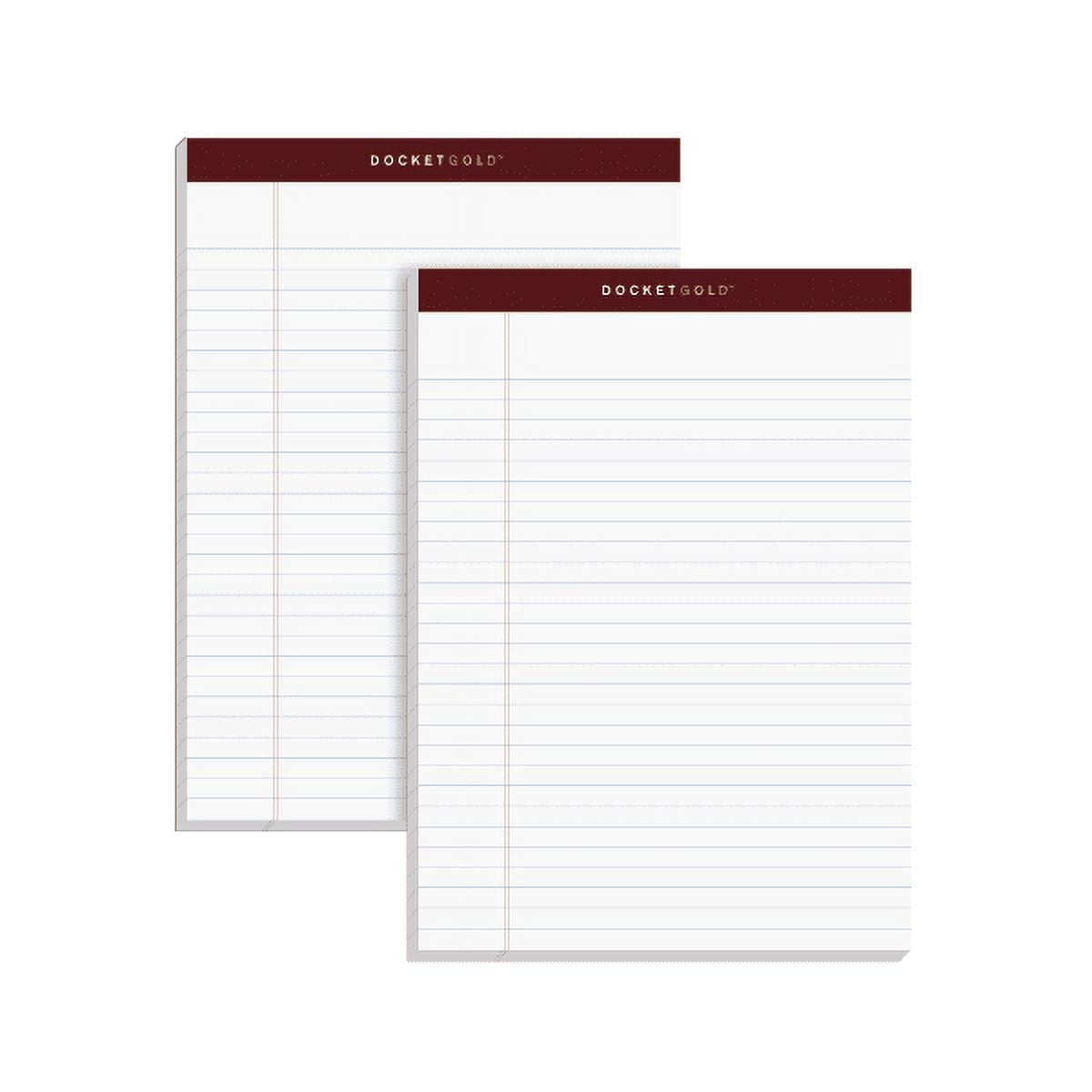 TOPS™ Double Docket™ Gold Perforated Writing Pads, 8 1/2" x 11 3/4