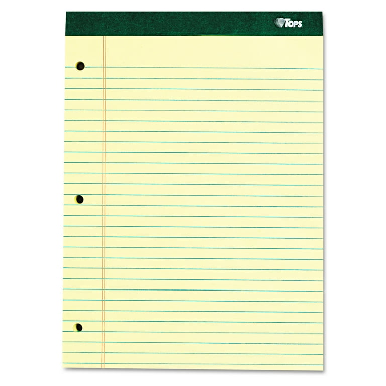 Double Docket Ruled Pads with Extra Sturdy Back, Wide/Legal Rule, 100 White 8.5 x 11.75 Sheets Double Docket Ruled Pads with Extra Sturdy Back, Wide/Legal Rule, 100 White 8.5 x 11.75 Sheets