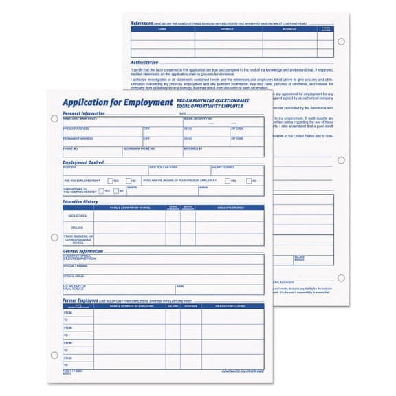 TOPS Employment Application Forms