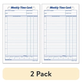 Weekly Time Card Weekly Employee Time Card Single Sided 3 1/2 X 9