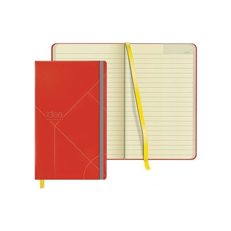 TOPS Idea Collective Medium Hardbound Journal, Wide Rule, Red