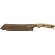 TOPS Knives El Chete Mini Fixed Blade Knife 5.5 Sheepsfoot 1095 Midnight Bronze Blade Micarta Handle Green/Black