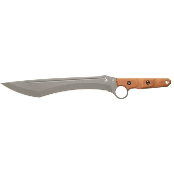 TOPS Knives Lilith 14 in Fixed Blade Knife, Steel, Tan Canvas Micarta, Black Kydex