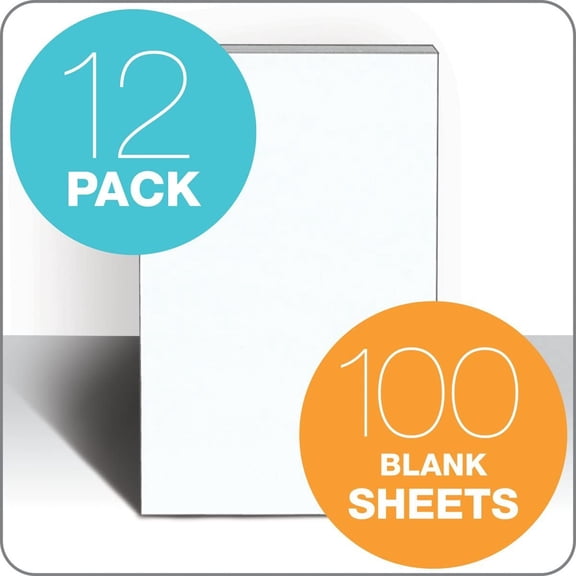 TOPS Memo Pads, 3 x 5-Inch, White, 100 Sheets per Pad, 12 Pads per Pack (7820)